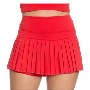Red Gold Hinge mini skort